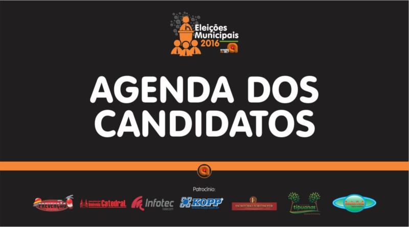 Agenda diária dos candidatos de Santa Cruz