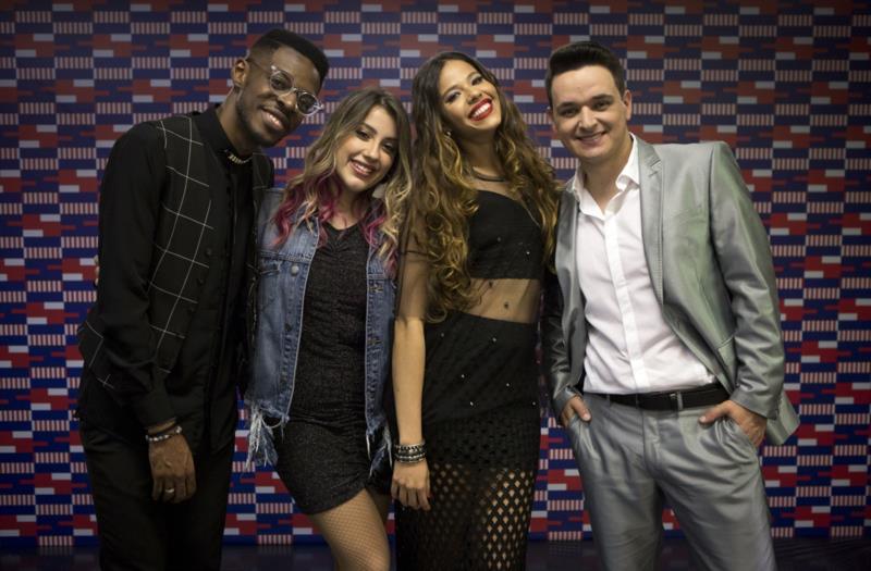 Kevin Ndjana, Erica Natuza, Isa Guerra e Leo Pain no 'The Voice Brasil'